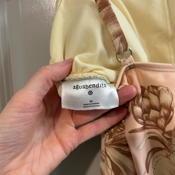 Agua Bendita Yellow and Brown Floral Swimsuit - Picture 5 of 5